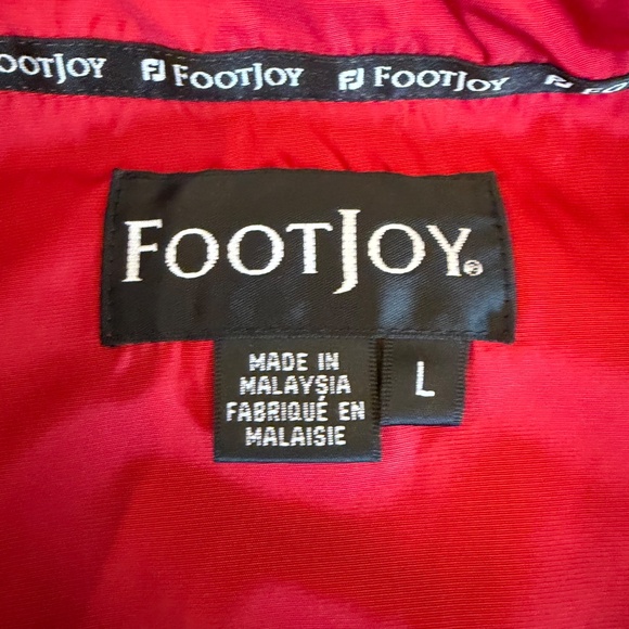 Men's Footjoy Red Windshirt Vest, Size Large - Picture 10 of 11